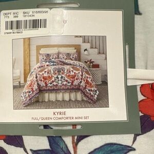 New Studio D Kyrie Peacock Floral Full/Queen Comforter & Shams 3 PC Shabby Chic